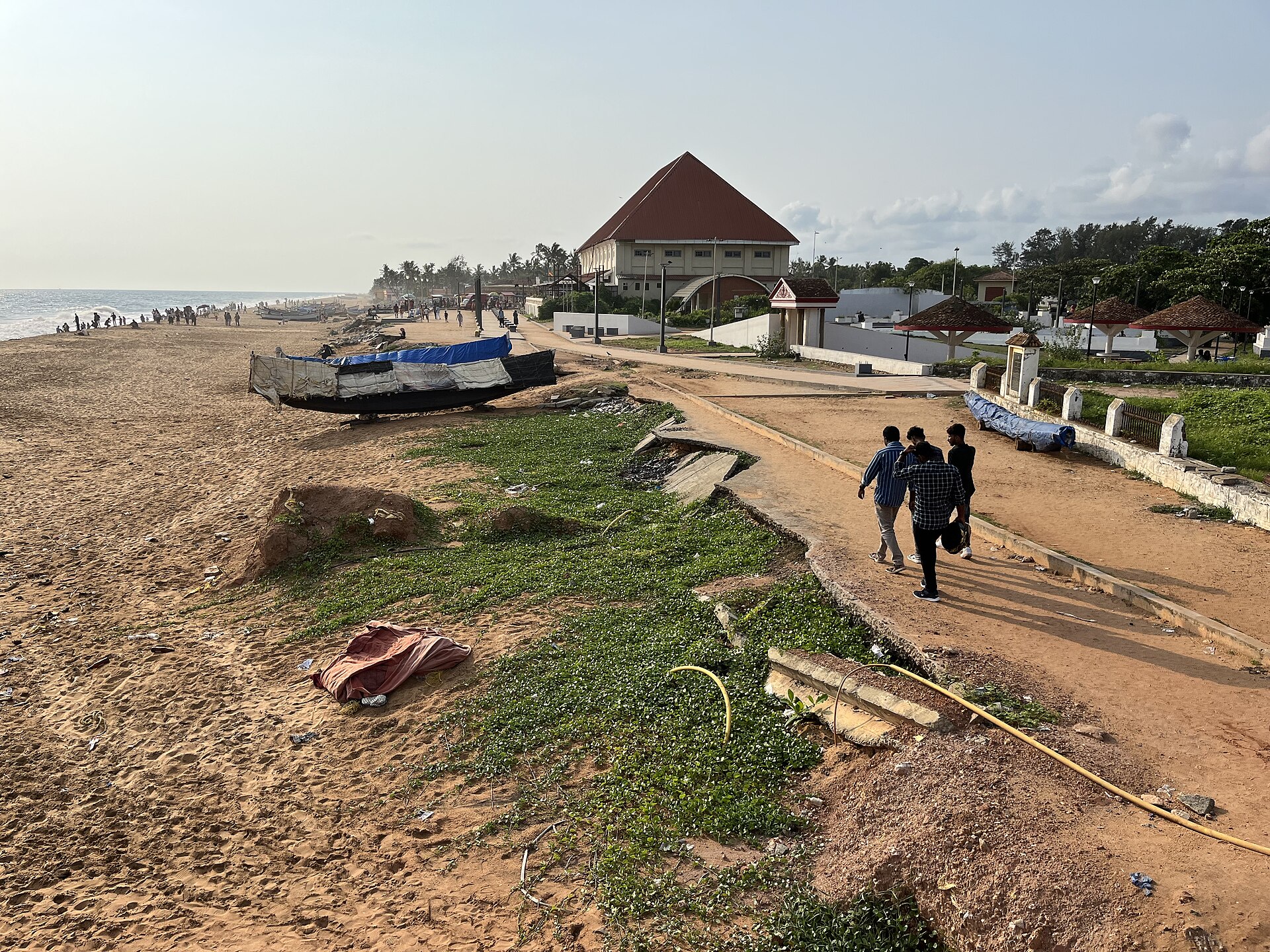 Shanghumugham, the city beach next to the airport. The sea has been eating into the old beach road, but it is still the…